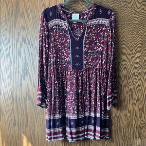 Knox Rose Burgundy and Navy Tunic/dress